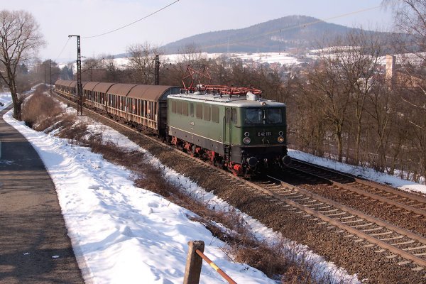 E42 151 am 16.2.2010 in Laufach, &copy;Dieter Walk